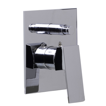 ALFI BRAND Polished Chrome Shower Valve Mixer W/ Square Lever Handle and Diverter AB5601-PC